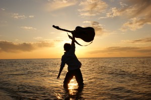 Guitar Sunset Beach